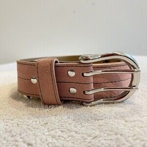 Urban Outfitters Women’s Pink Belt Double Grommet Small Calf Hair Leather Barbie